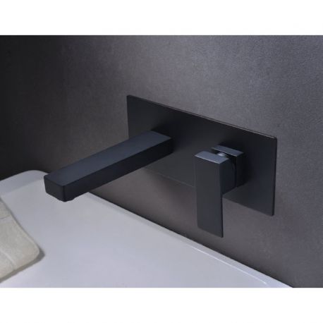 Εντοιχισμένη Μπαταρία Νιπτήρα με πλαίσιο Suiza Black matt – Imex | Casa  Solutions Gekas