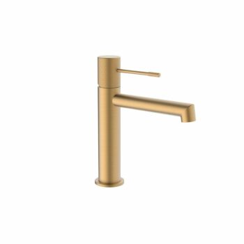 Μπαταρία Νιπτήρα με βαλβίδα clic-clac Terra Brushed Gold Orabella - 10191 - Image 4