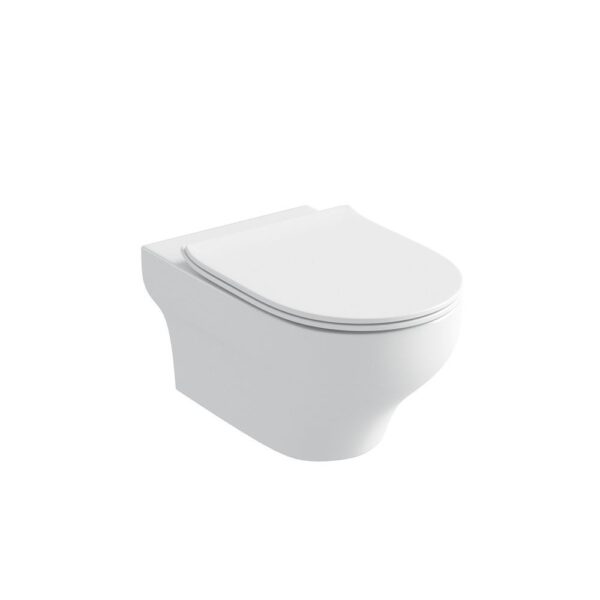 Orabella Λεκάνη κρεμαστή wall hung 36x50 Olympia Clear Rimless White glossy