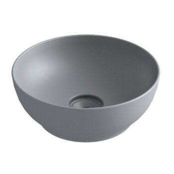 Orabella trend round 02 grey matt – Επκαθήμενος νιπτήρας Πορσελάνης Ø38cm