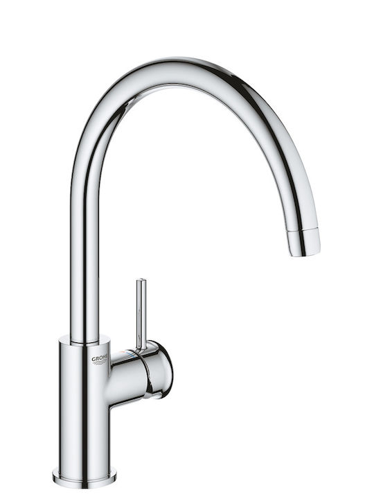 Grohe Bauclassic-Μπαταρία κουζίνας πάγκου ψηλή chrome | Casa Solutions Gekas