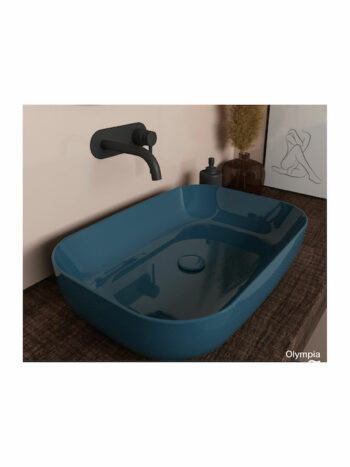 Orabella metamorfosis blu petrolio - Επικαθήμενος νιπτήρας Πορσελάνης 60x42x14 - Image 2
