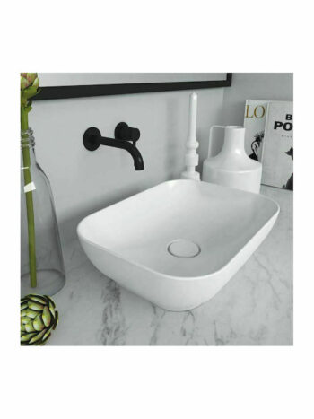 Orabella trend rectangular white glossy – Επικαθήμενος νιπτήρας Πορσελάνης 50x38×14,4 cm - Image 2
