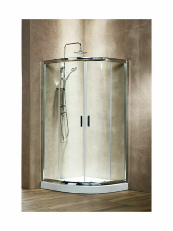Tema New Tema-Καμπίνα ντους ημικυκλική 80x80x180 chrome Διάφανη