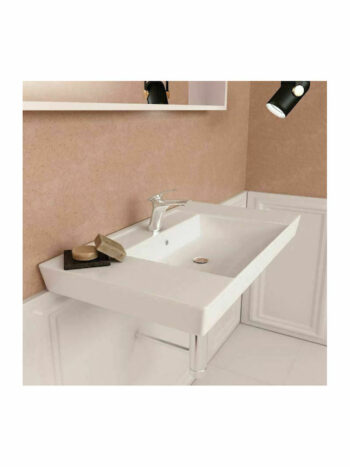 Orabella vanity 80cm white glossy - Νιπτήρας ένθετος και κρεμαστός πορσελάνης