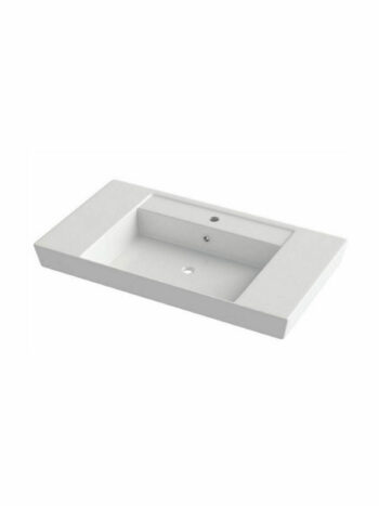 Orabella vanity 80cm white glossy - Νιπτήρας ένθετος και κρεμαστός πορσελάνης - Image 2