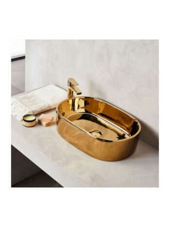 Tema Corona Gold-Νιπτήρας επικαθήμενος οβάλ 55x35x14cm