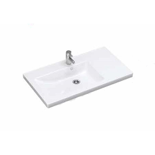 Tema ID080 White-Νιπτήρας μπάνιου ένθετος επίπλου 80X45cm