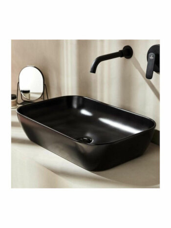 Tema Lof 060 Black Matt-Νιπτήρας επικαθήμενος 60x40