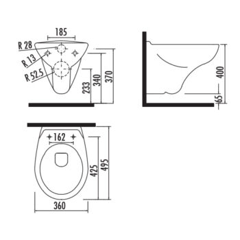 Tema Creavit Apollo - Λεκάνη κρεμαστή 49,5x36 cm White - Image 3