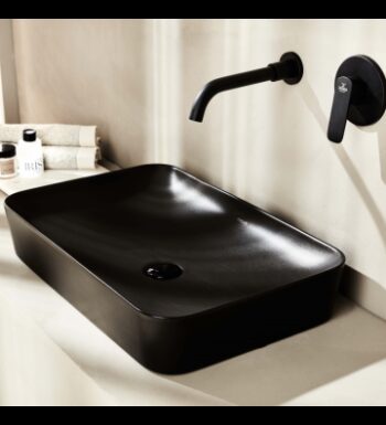 Tema Creavit Ultra Black Matt-Νιπτήρας επικαθήμενος 60x40