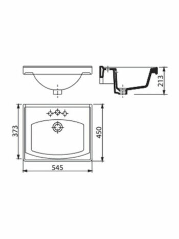 Tema Creavit Superior White-Νιπτήρας ένθετος ορθογώνιος 54,5x45x21,3cm - Image 4