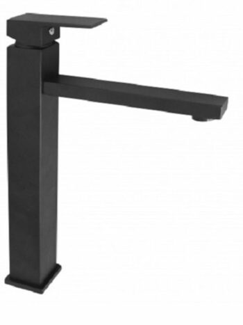 Tema Demm New Loba Black matt-Αναμεικτική μπαταρία νιπτήρα Ψηλή με βαλβίδα pop-up