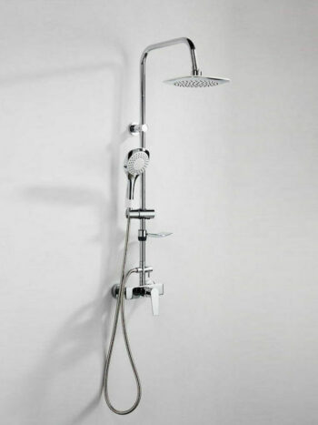 Tema Roma Bianco -Ρυθμιζόμενη Στήλη Ντουζ με Μπαταρία 85-115cm Chrome 53276-3