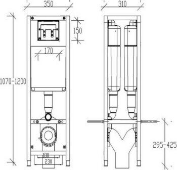 Tema Siamp 11104HLS- Διπλό εντοιχιζόμενο καζανάκι πλαστικό χαμηλής πίεσης - Image 2
