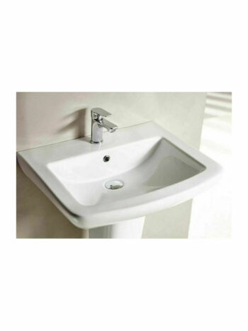 Tema Creavit Plaza White-Νιπτήρας μπάνιου επιτοίχιος κρεμαστός 60x48,5cm