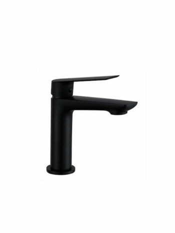 Tema Demm Sleek Black matt-Αναμεικτική μπαταρία νιπτήρα με βαλβίδα pop-up