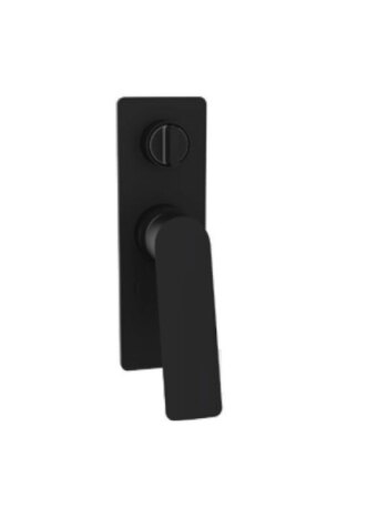 Tema Demm Sleek Black matt-Μίκτης μπαταρίας εντοιχισμού ντουζιέρας δύο εξόδων