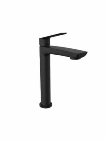 Tema Demm Sleek Black matt-Αναμεικτική μπαταρία νιπτήρα με βαλβίδα pop-up Ψηλή
