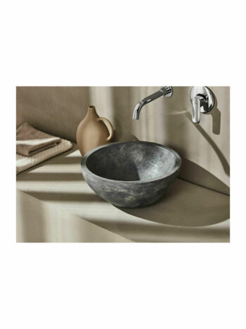 Tema Stone Anthracite-Νιπτήρας επικαθήμενος στρογγυλός πέτρινος Ø40