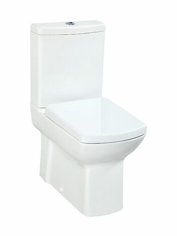 Tema creavit Quadro BTW White Set-Λεκάνη επιδαπέδια με κάλυμμα και καζανάκι