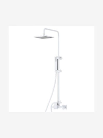 Eurorama Quadra 144065-300 Στήλη ντους ρυθμιζόμενη 83-144cm με μπαταρία White Matt - Image 4