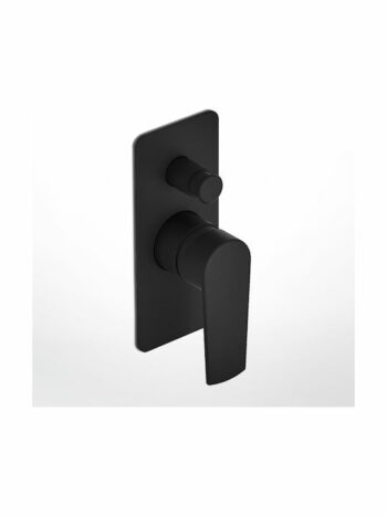 Eurorama Slot 135030SL-400 Μίκτης μπαταρίας εντοιχισμού ντουζιέρας 2 εξόδων με εκτροπέα Black Matt