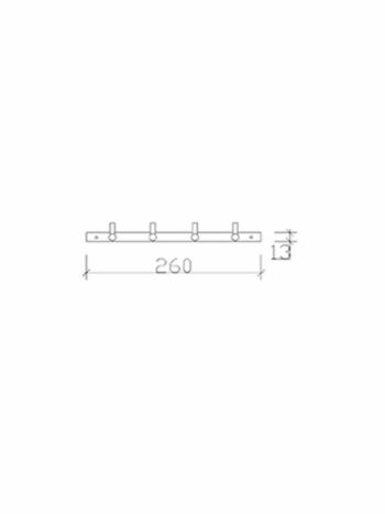 Tema Prima 74304-Τετραπλό άγκιστρο μπάνιου επίτοιχο 26cm chrome - Image 2