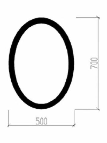Tema Elips 76014- Καθρέπτης μπάνιου 50x70cm - Image 2