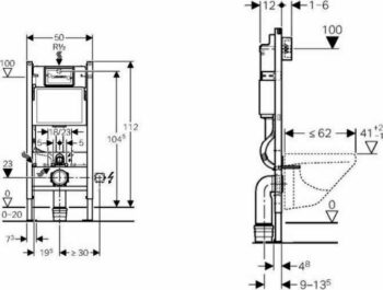 Tema Siamp Eco Low Level 33801- Καζανάκι επίτοιχο πλαστικό υψηλής πίεσης Λευκό - Image 3