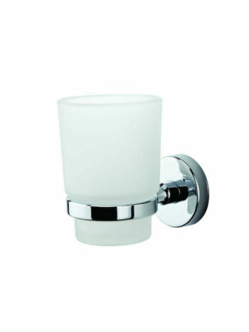 Tema Mare 71204-Ποτηροθήκη γυάλινη επιτοίχια chrome-glass