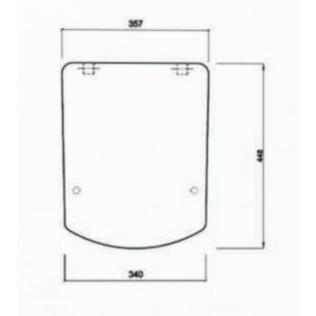 Tema Quadro KC3081- Καπάκι λεκάνης λευκό Duroplast 44,5x35,7cm - Image 2