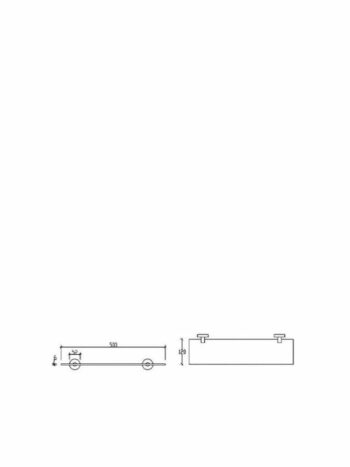 Tema Tenox 71301- Εταζέρα γυάλινη επιτοίχια με ένα ράφι 50x12x6cm chrome - Image 3