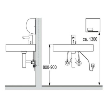 Tema -Ηλεκτρονικός στεγνωτήρας χεριών 230 Volt, 2300 Watt, Inox - Image 2