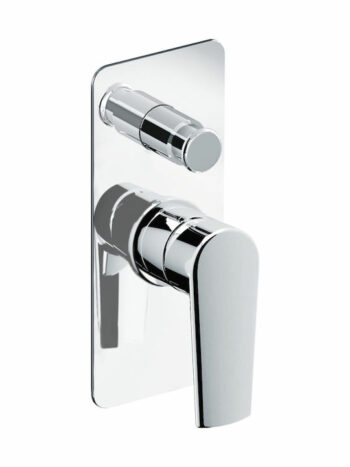 Eurorama Slot 135030SL-100 Μίκτης μπαταρίας εντοιχισμού ντουζιέρας 2 εξόδων με εκτροπέα Chrome