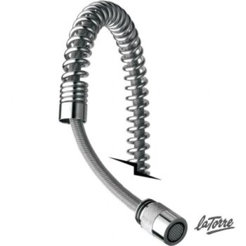 La Torre Tech Spring 12681-100 Μπαταρία κουζίνας Πάγκου ελατηρίου με συρόμενο ντους και σπιράλ Chrome - Image 2