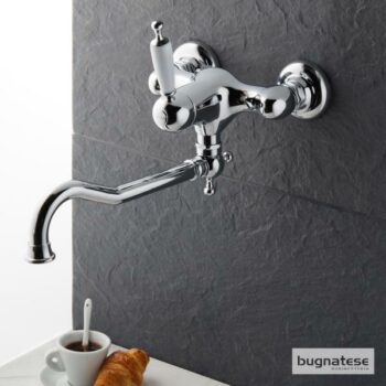 Bugnatese Oxford 6340-100 Μπαταρία κουζίνας τοίχου με περιστρεφόμενο ρουξούνι Chrome