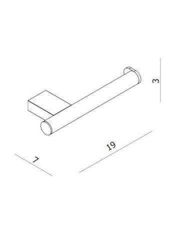 Langberger Series 280 21280-43B Χαρτοθήκη επιτοίχια μεταλλική Chrome με βίδες - Image 3