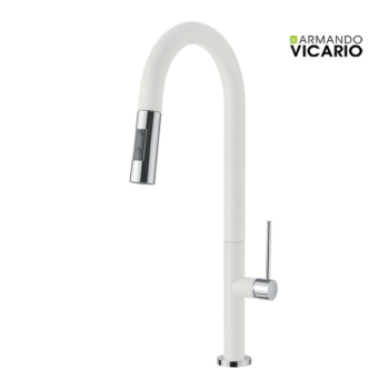 Armando Vicario Tozo/Granite 48780-1302 Μπαταρία κουζίνας Πάγκου με περιστρεφόμενο ρουξούνι και συρόμενο ντους Polaris