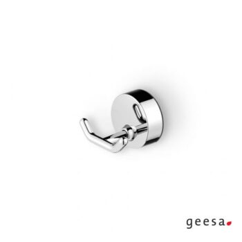Geesa Series 27 2715 Άγκιστρο μπάνιου διπλό 51x57x50mm μεταλλικό Chrome επιτοίχιο