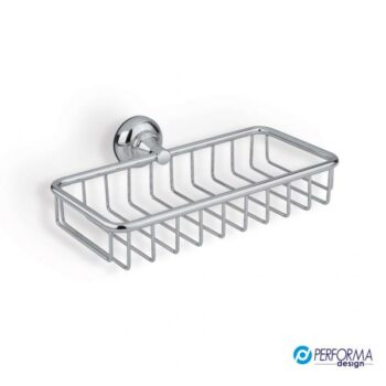 Performa Design Victoria 621-100 Σπογγοθήκη-Μπουκαλοθήκη μεταλλική επιτοίχια Chrome 24,6x15,9x6,65 cm