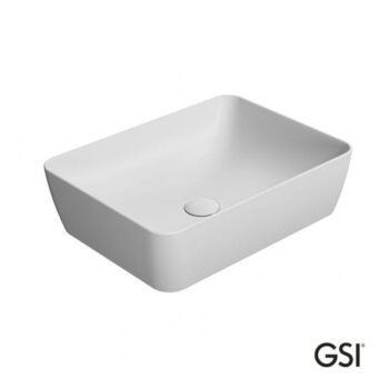 GSI Sand 9037-301 Νιπτήρας επικαθήμενος 50x38 cm από πορσελάνη White Matt