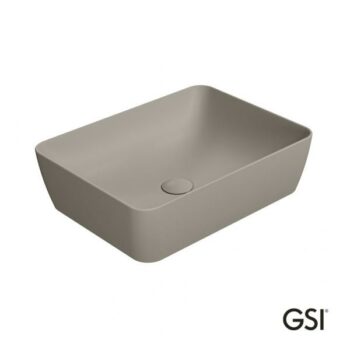 GSI Sand 9037-440 Νιπτήρας επικαθήμενος 50x38 cm από πορσελάνη Tortora - Image 2