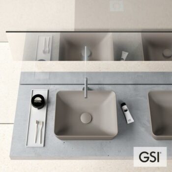GSI Sand 9037-440 Νιπτήρας επικαθήμενος 50x38 cm από πορσελάνη Tortora