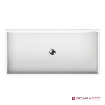 Scarabeo Teorema 5102-301 Νιπτήρας επικαθήμενος 80x40 cm από πορσελάνη Pearl (white matt) - Image 2
