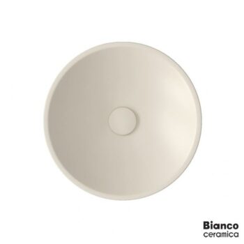 Bianco Ceramica Lupo 33010-311 Νιπτήρας επικαθήμενος στρογγυλός Φ45 cm από πορσελάνη Ivory matt - Image 2