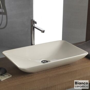 Bianco Ceramica Rio 38060-311 Νιπτήρας επικαθήμενος 60x37,7 cm από πορσελάνη Ivory matt
