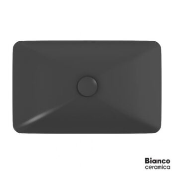 Bianco Ceramica Rio 38060-421 Νιπτήρας επικαθήμενος 60x37,7 cm από πορσελάνη Anthracite matt - Image 2