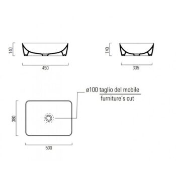 GSI Sand 9037-440 Νιπτήρας επικαθήμενος 50x38 cm από πορσελάνη Tortora - Image 4