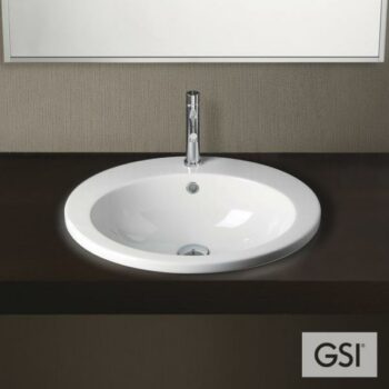 GSI Aliseo MALISEON-300 Νιπτήρας Πορσελάνης ένθετος 57x47 cm White